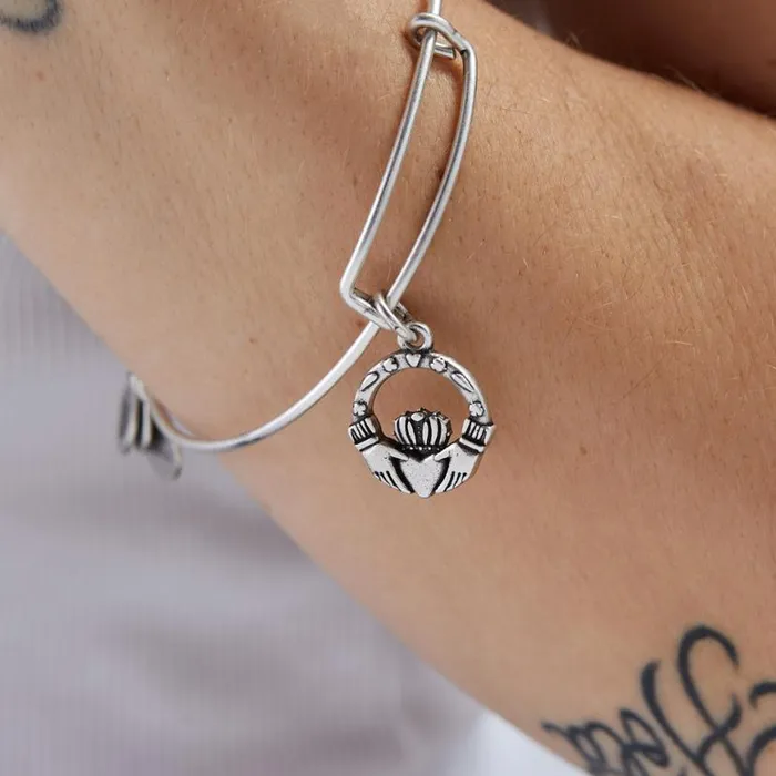 Claddagh Charm Bangle Bracelet Rafaelian Silver Women Alex And Ani Heart Claddagh Charm Bangle Bracelet Rafaelian Silver Women Alex And Ani Heart