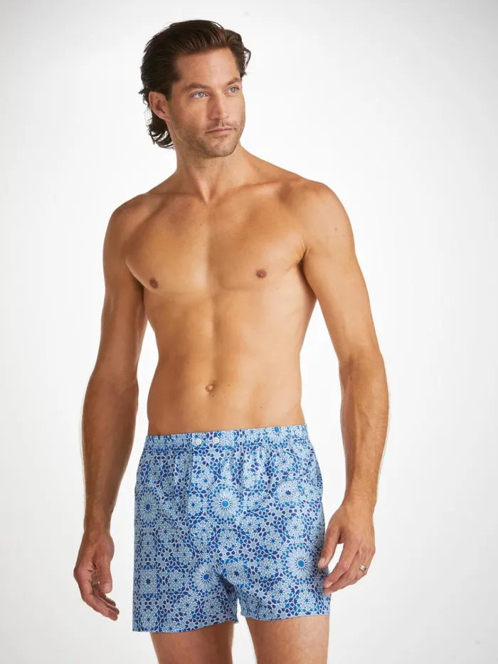 Classic Fit Boxer Shorts Men Derek Rose Classic Fit Boxers Ledbury 69 Cotton Batiste Blue Classic Fit Boxer Shorts Men Derek Rose Classic Fit Boxers Ledbury 69 Cotton Batiste Blue