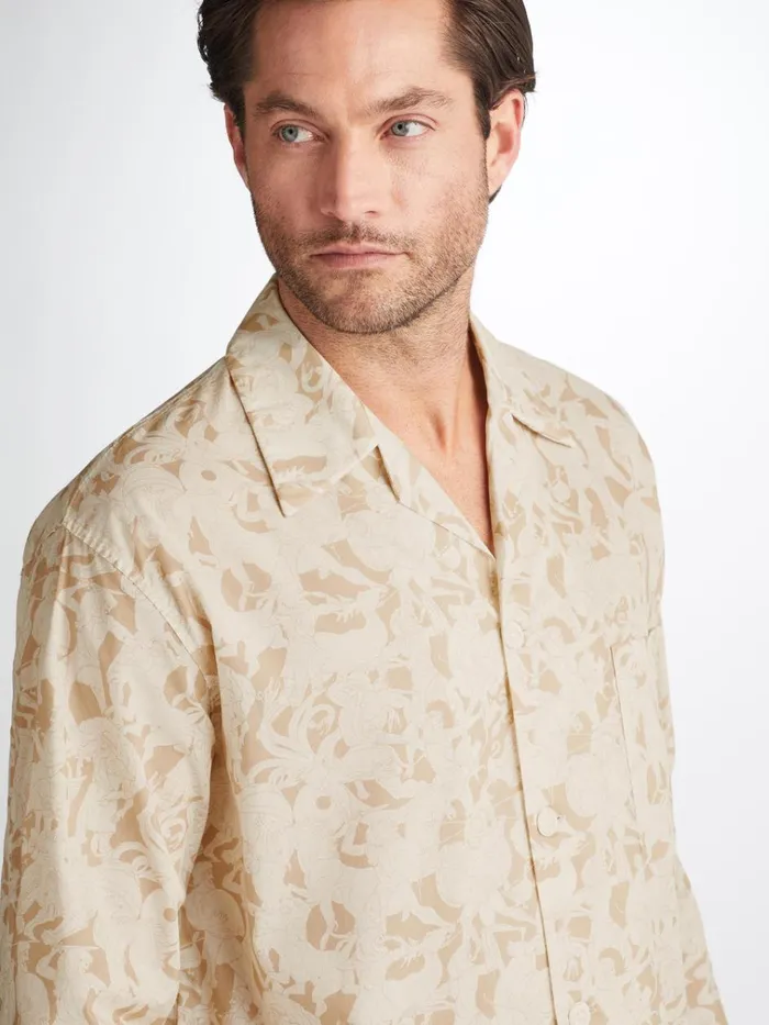 Classic Fit Pajamas Men Derek Rose Classic Fit Pajamas Ledbury 73 Cotton Batiste Sand Classic Fit Pajamas Men Derek Rose Classic Fit Pajamas Ledbury 73 Cotton Batiste Sand