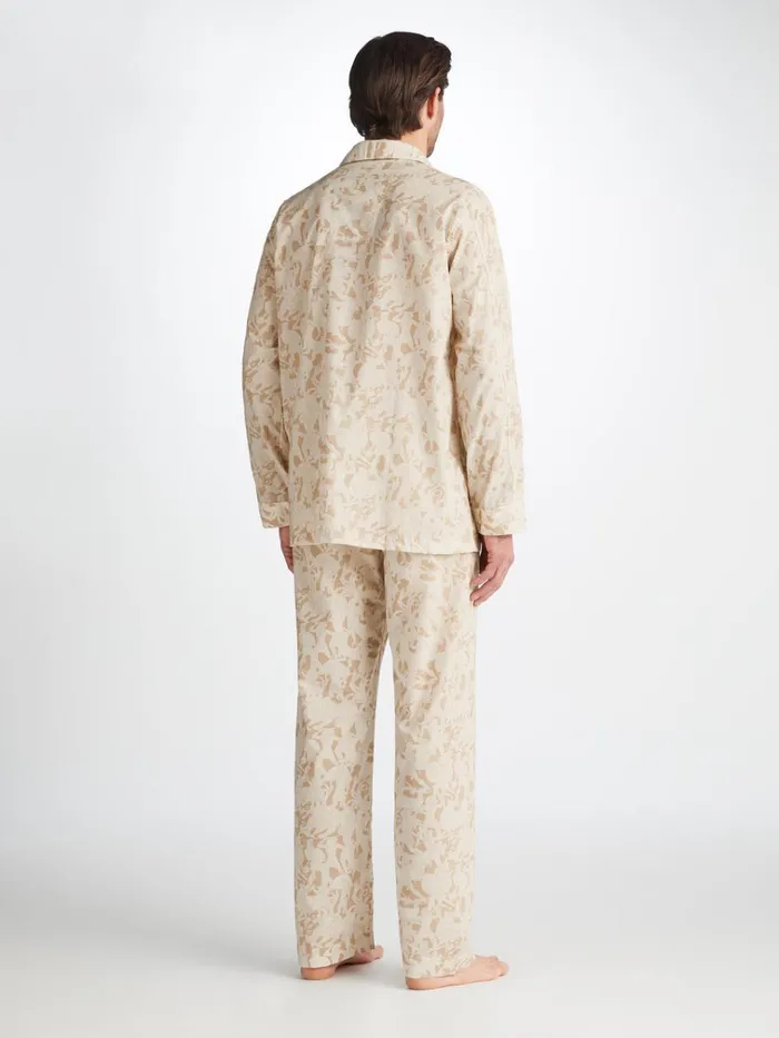 Classic Fit Pajamas Men Derek Rose Classic Fit Pajamas Ledbury 73 Cotton Batiste Sand