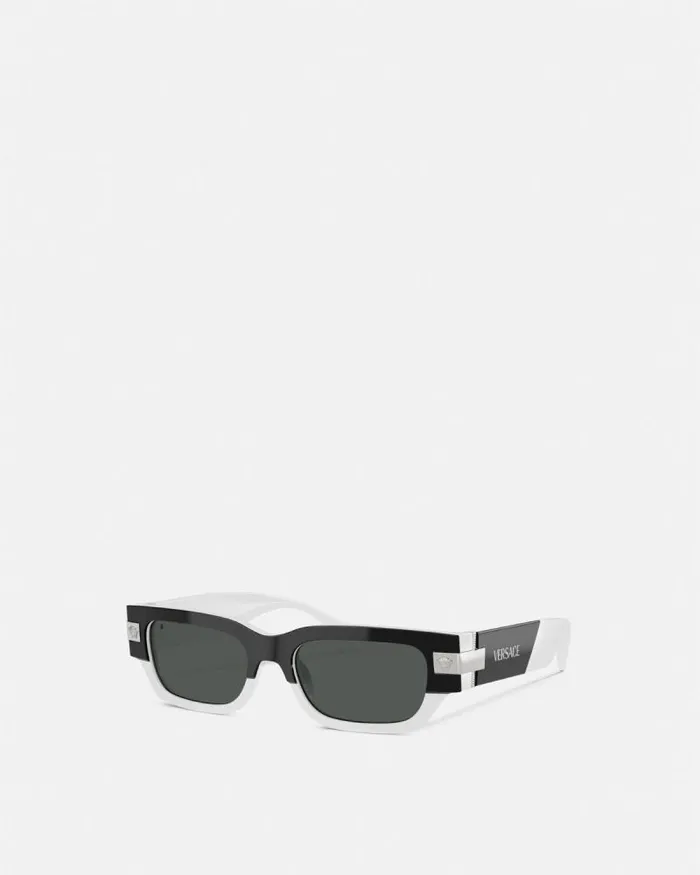 Classic Top Sunglasses Blackwhite Men Versace Sunglasses