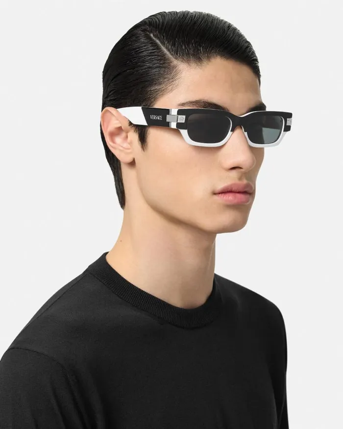 Classic Top Sunglasses Blackwhite Men Versace Sunglasses