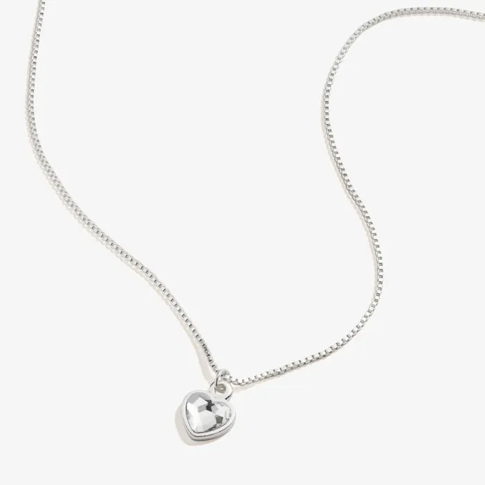 Clear Crystal Heart Necklace April Birthstone Silver Women Alex And Ani Easter