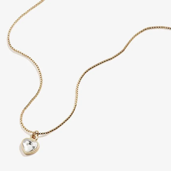 Clear Crystal Heart Necklace April Birthstone Silver Women Alex And Ani Necklaces Clear Crystal Heart Necklace April Birthstone Silver Women Alex And Ani Necklaces
