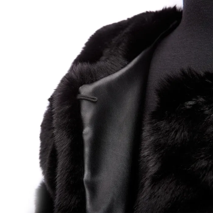 Clothing Women Moda In Pelle Giovannagilet Black Faux Fur Clothing Women Moda In Pelle Giovannagilet Black Faux Fur