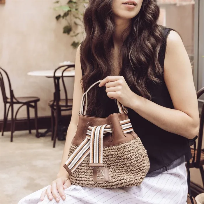 Clutch Bags Women Moda In Pelle Ischia Bag Natural Raffia