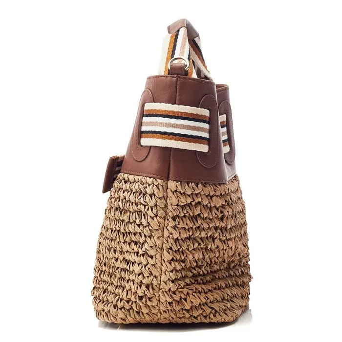 Clutch Bags Women Moda In Pelle Ischia Bag Natural Raffia