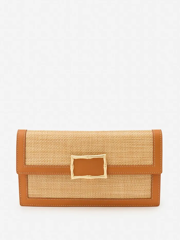 Clutches WomenMen JMcLaughlin Marley Grasscloth Clutch Natural