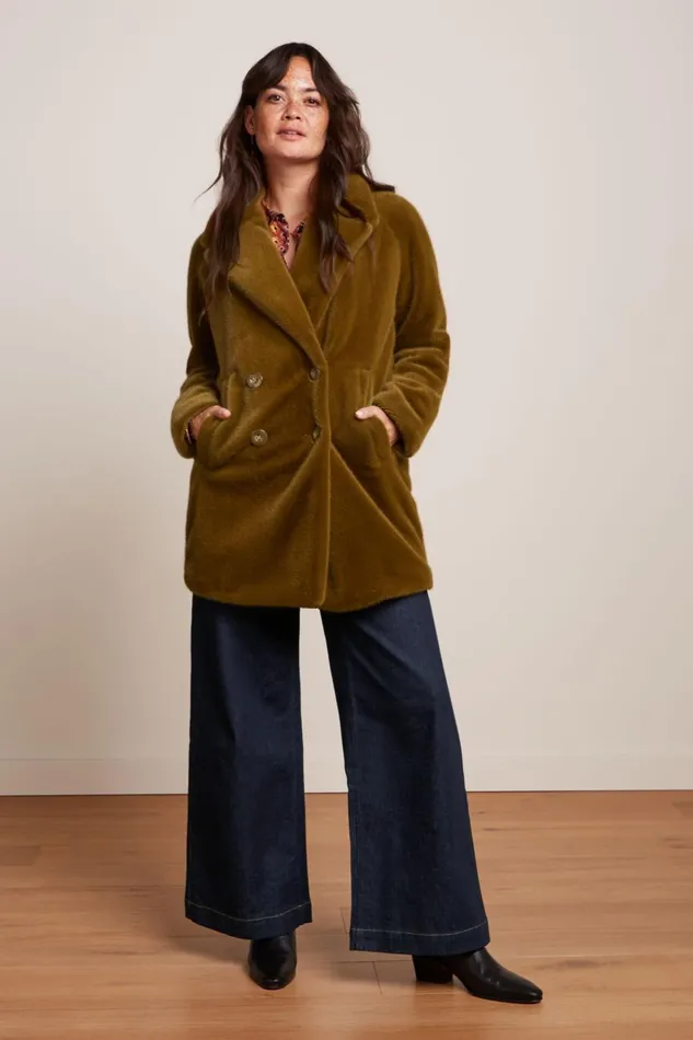Coats and Jackets Women King Louie Amelie Coat Phoenix Golden Brown 8211 Phoenix