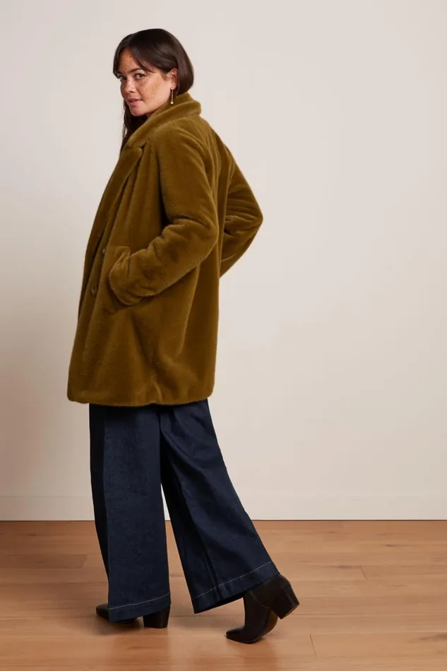 Coats and Jackets Women King Louie Amelie Coat Phoenix Golden Brown 8211 Phoenix