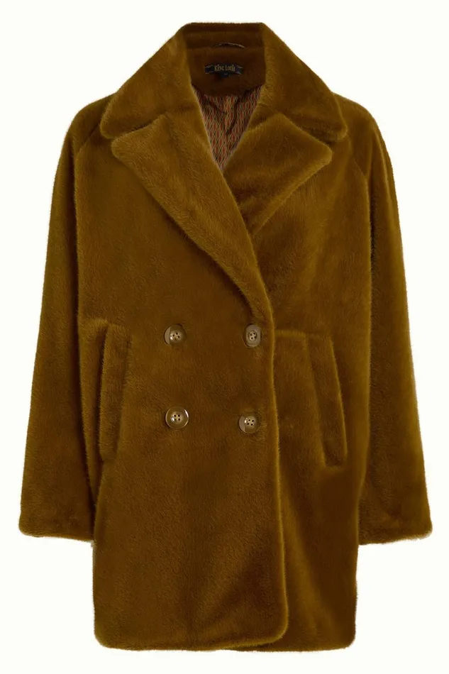Coats and Jackets Women King Louie Amelie Coat Phoenix Golden Brown 8211 Phoenix