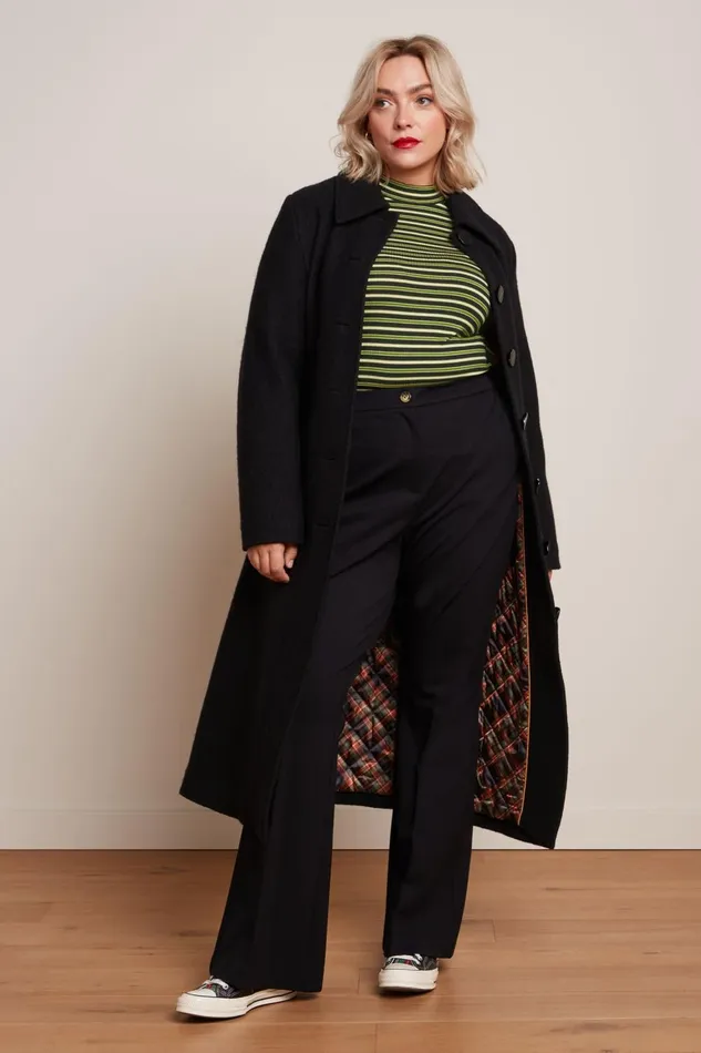 Coats and Jackets Women King Louie Arabella Coat Kennedy Black 8211 Kennedy