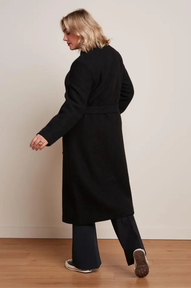 Coats and Jackets Women King Louie Arabella Coat Kennedy Black 8211 Kennedy