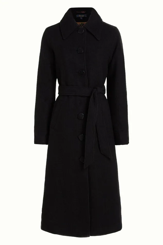 Coats and Jackets Women King Louie Arabella Coat Kennedy Black 8211 Kennedy