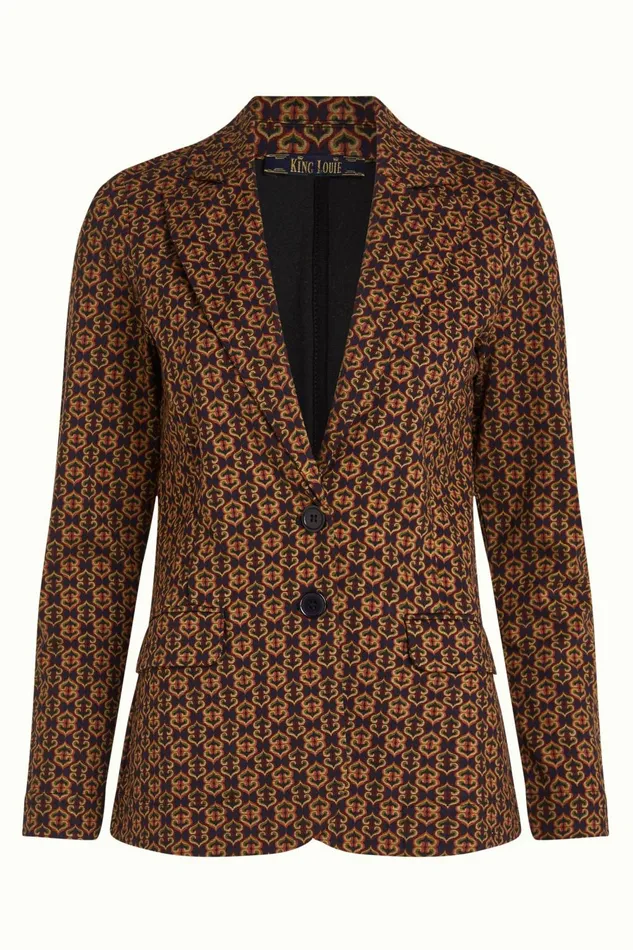 Coats and Jackets Women King Louie Bianca Blazer Ripley Evening Blue 8211 Ripley