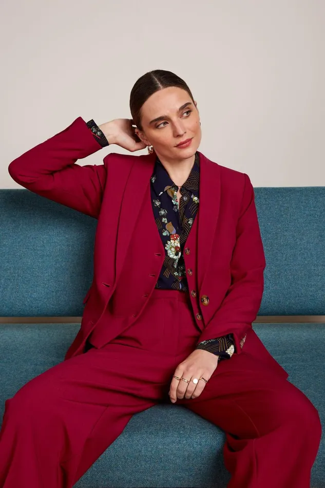 Coats and Jackets Women King Louie Brooke Blazer Marple Rumba Red 8211 Marple Coats and Jackets Women King Louie Brooke Blazer Marple Rumba Red 8211 Marple
