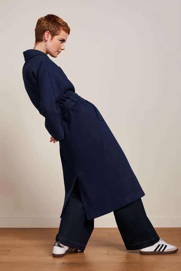 Coats and Jackets Women King Louie Diana Coat Austin Evening Blue 8211 Austin