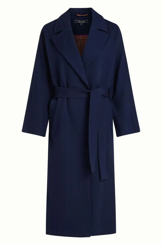 Coats and Jackets Women King Louie Diana Coat Austin Evening Blue 8211 Austin