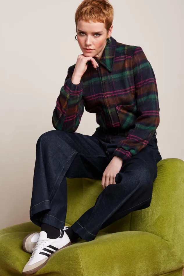 Coats and Jackets Women King Louie Isla Jacket Brit Check Estate Blue 8211 Brit Check Coats and Jackets Women King Louie Isla Jacket Brit Check Estate Blue 8211 Brit Check