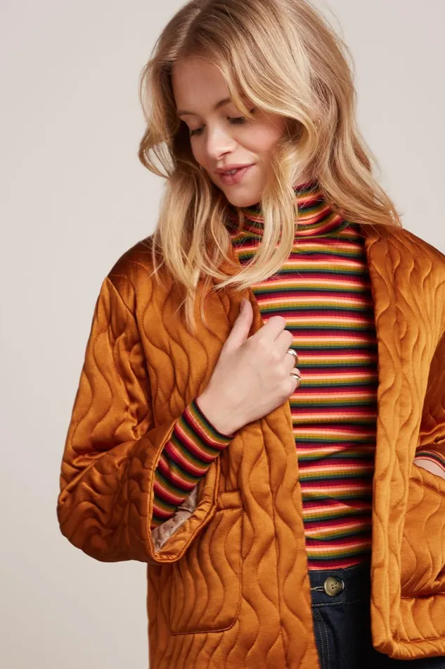 Coats and Jackets Women King Louie Noor Jacket Star Satin Maple Orange 8211 Star Satin Coats and Jackets Women King Louie Noor Jacket Star Satin Maple Orange 8211 Star Satin