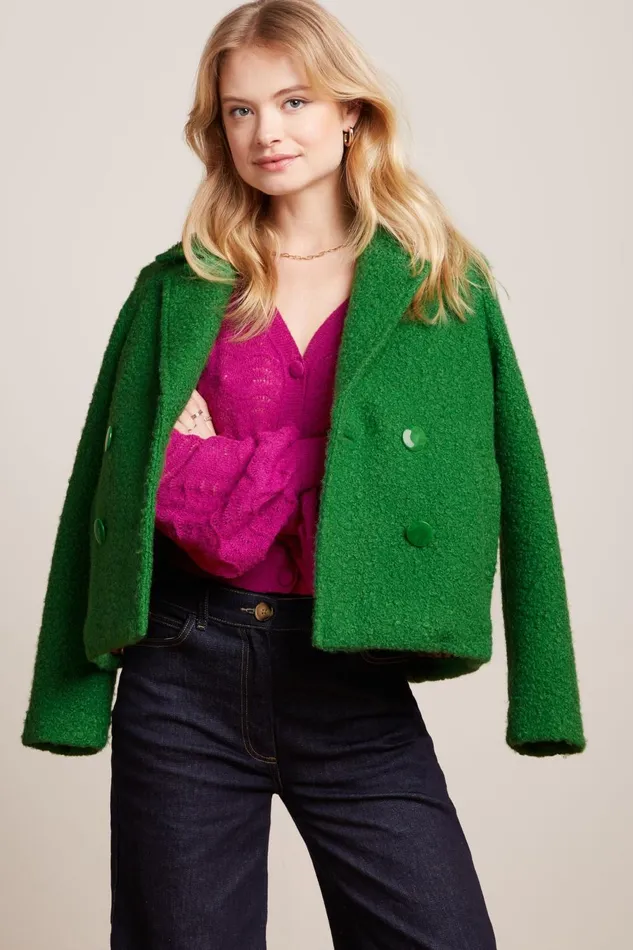 Coats and Jackets Women King Louie Patti Coat Memphis Very Green 8211 Memphis