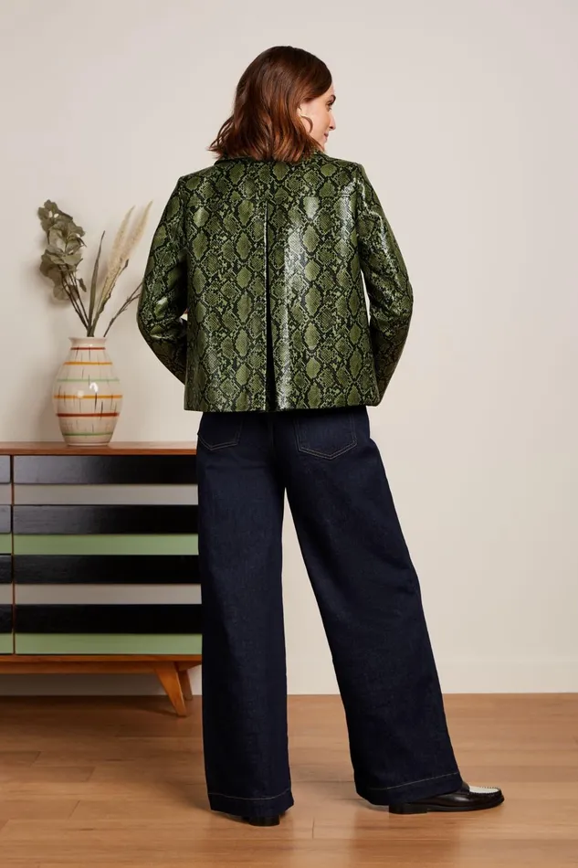 Coats and Jackets Women King Louie Patti Coat Viper Olive Green 8211 Viper