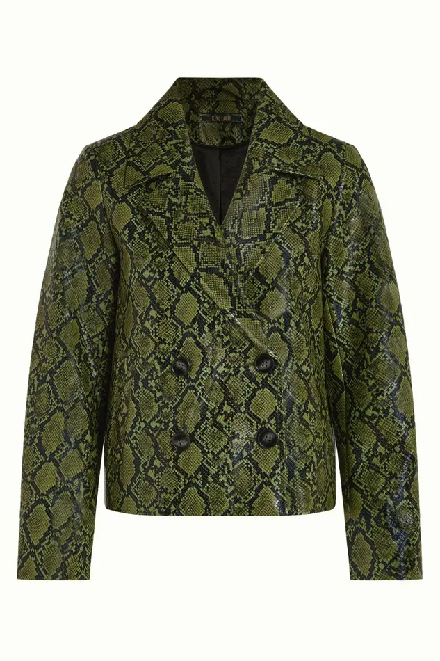 Coats and Jackets Women King Louie Patti Coat Viper Olive Green 8211 Viper