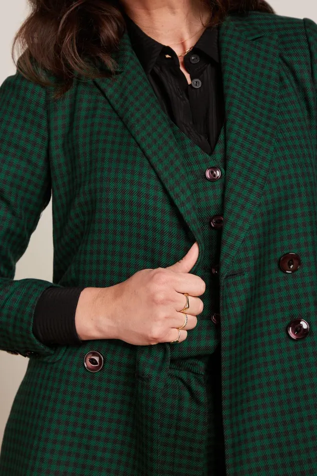 Coats and Jackets Women King Louie Tina Blazer Norman Check Avar Green 8211 Norman Check Coats and Jackets Women King Louie Tina Blazer Norman Check Avar Green 8211 Norman Check
