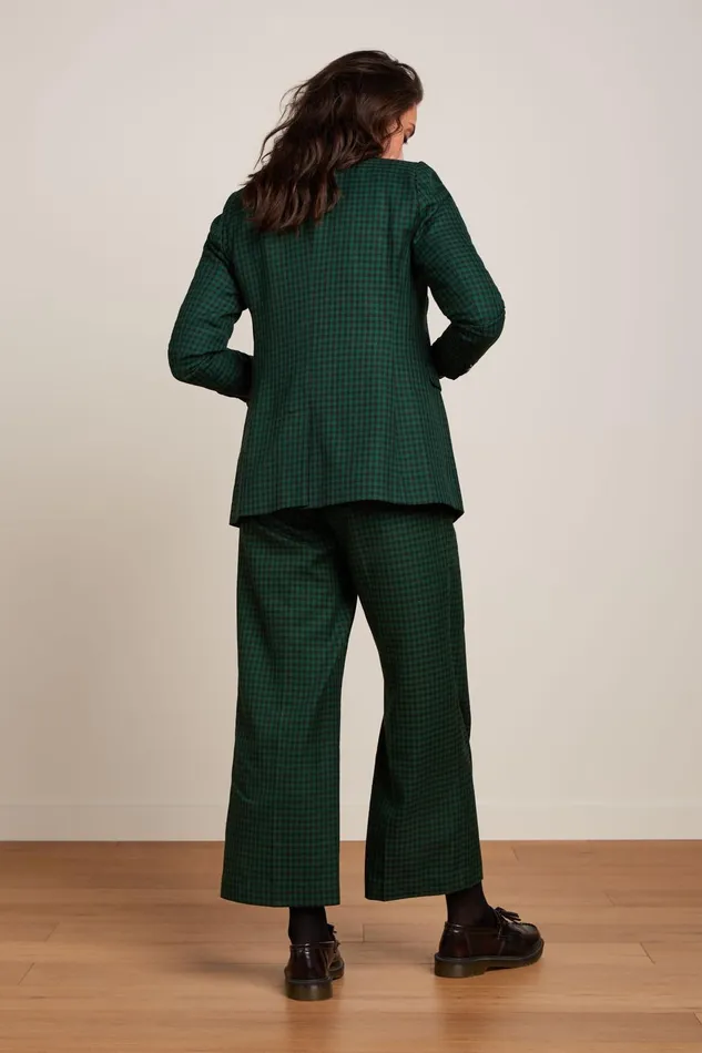 Coats and Jackets Women King Louie Tina Blazer Norman Check Avar Green 8211 Norman Check