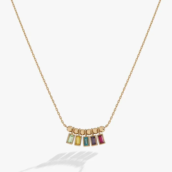 Colorful Crystal Necklace Gold Women Alex And Ani Necklaces