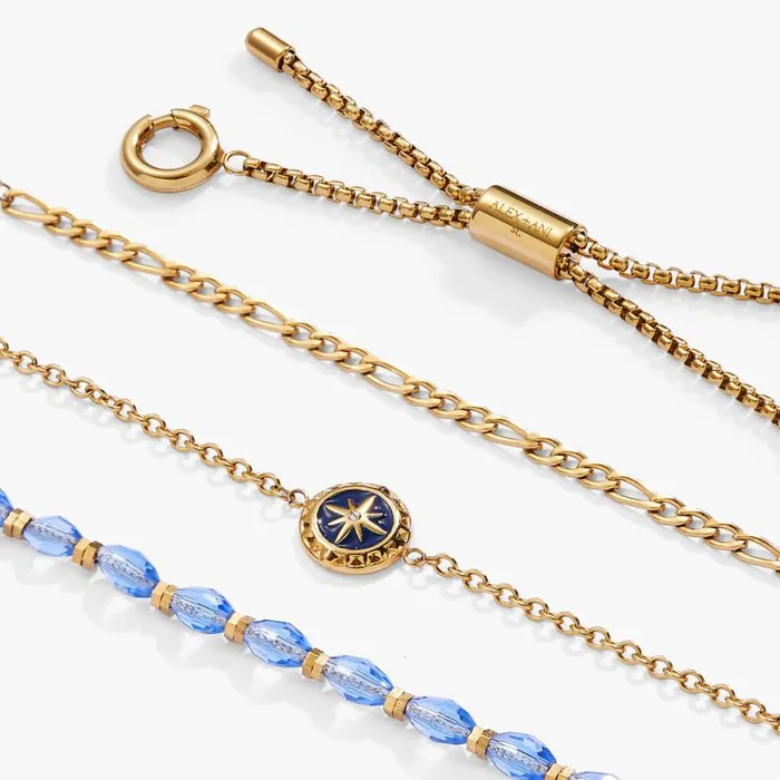 Compass Stranded Bracelet Set Stainless Steel Gold Women Alex And Ani Fine Jewelry Compass Stranded Bracelet Set Stainless Steel Gold Women Alex And Ani Fine Jewelry