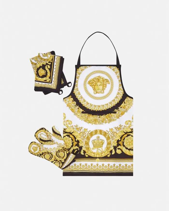 Crete De Fleur Apron Kitchen Set Print Home and Lifestyle Versace Accessories Crete De Fleur Apron Kitchen Set Print Home and Lifestyle Versace Accessories