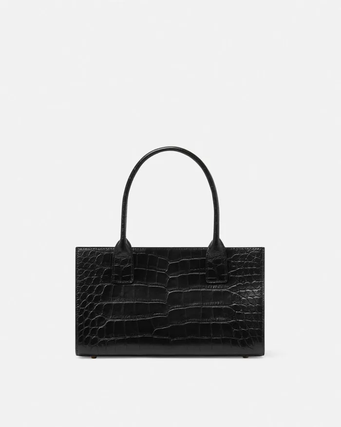 CrocEffect Medusa 03995 Tote Bag Blackgold Women Versace Totes