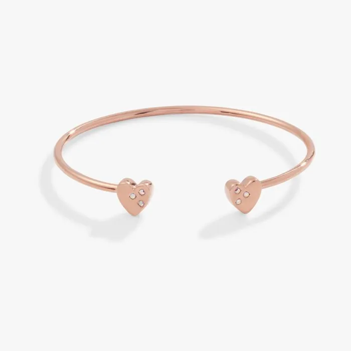 Crystal Accent Heart Flex Cuff Bracelet Silver Women Alex And Ani Love