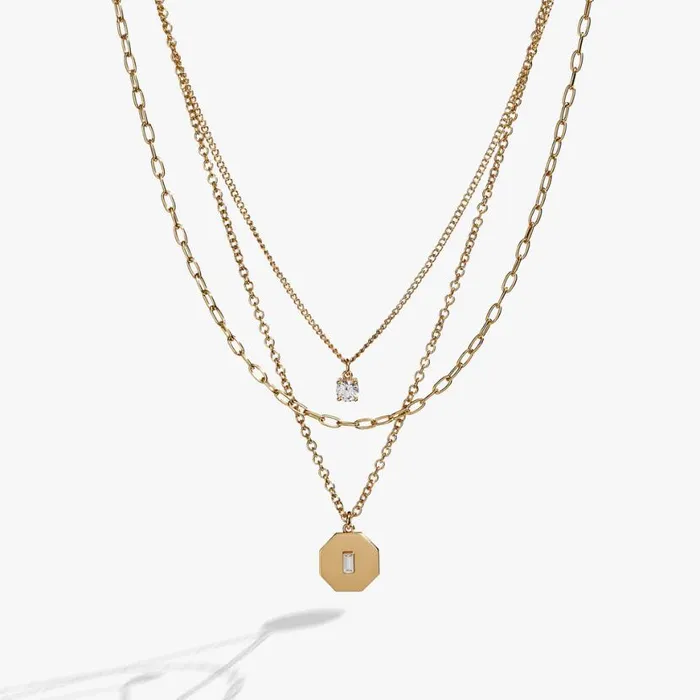 Crystal And Chain Layered Necklace Silver Women Alex And Ani Necklaces