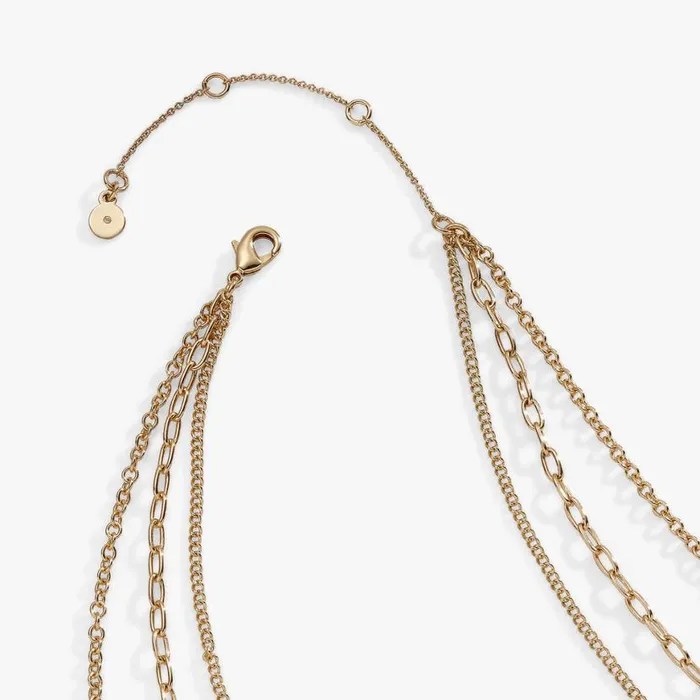 Crystal And Chain Layered Necklace Silver Women Alex And Ani Necklaces