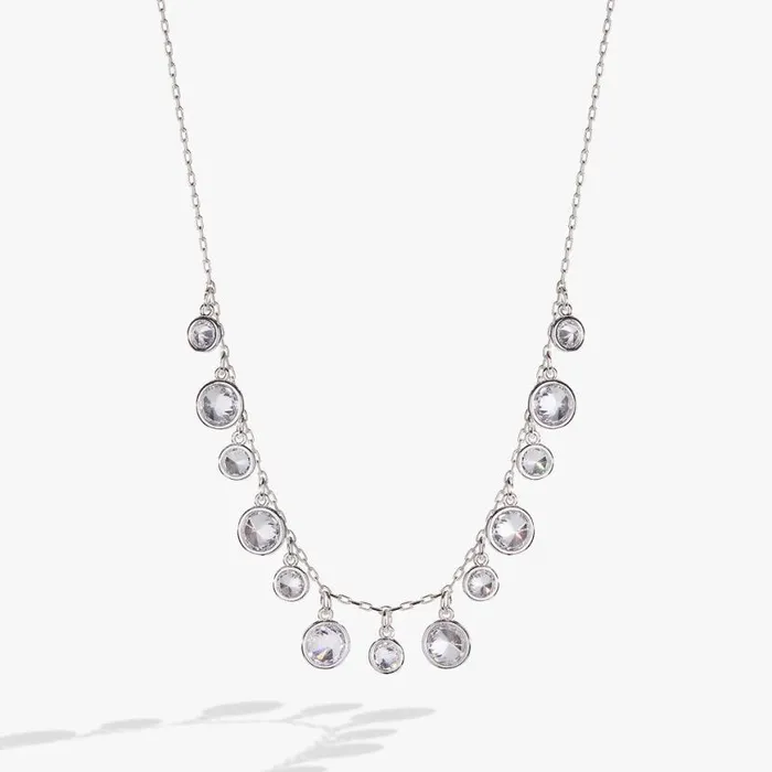 Crystal Drop Necklace Silver Women Alex And Ani Anniversary
