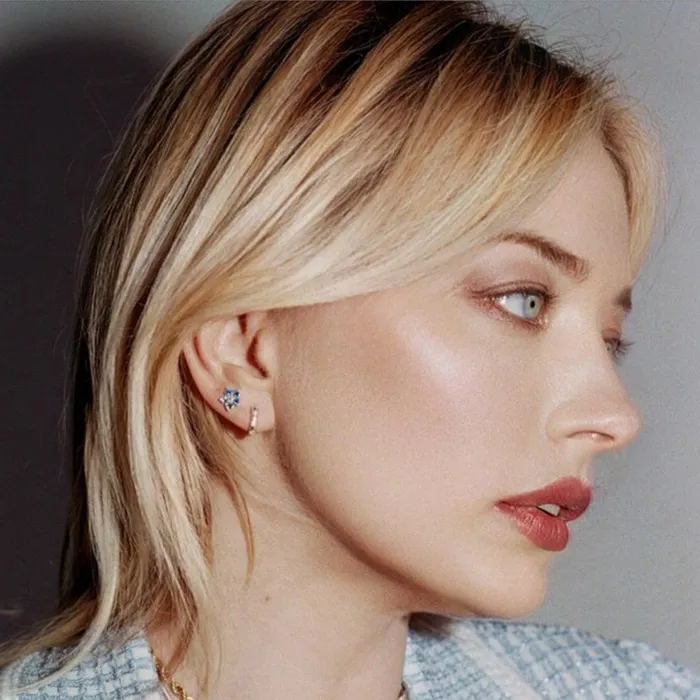 Crystal ForgetMeNot Flower Stud Hoop Earrings Set Of 3 Silver Women Alex And Ani Jewelry Sets