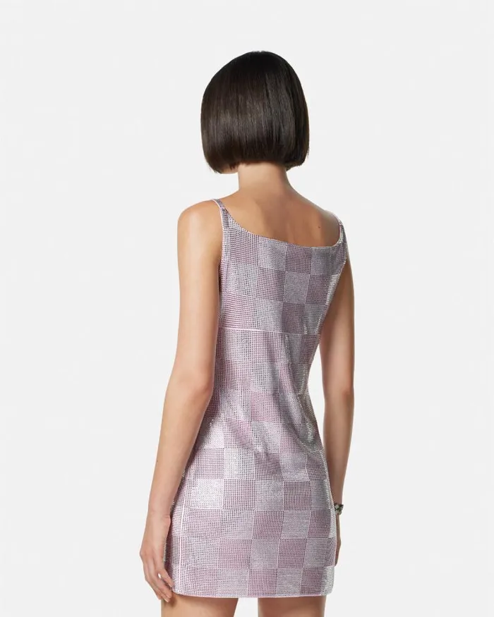 Crystal Medusa 03995 Mini Dress Light Pink Women Versace Dresses