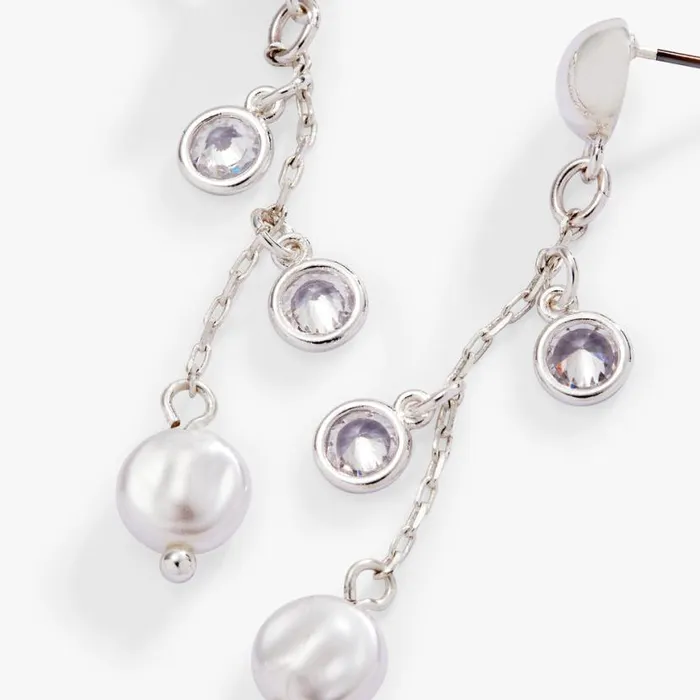 Crystal Pearl Drop Earrings Silver Women Alex And Ani Easter Crystal Pearl Drop Earrings Silver Women Alex And Ani Easter
