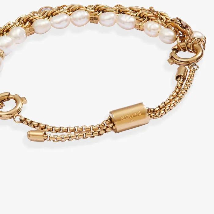 Crystal Pearl Stranded Bracelet Set Stainless Steel Gold Women Alex And Ani Graduation Crystal Pearl Stranded Bracelet Set Stainless Steel Gold Women Alex And Ani Graduation