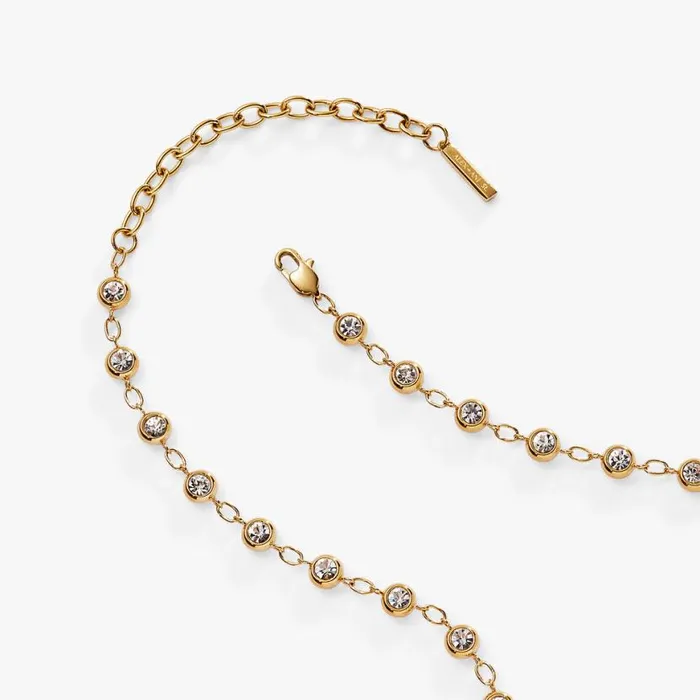 Crystal Pebble Chain Necklace Stainless Steel Gold Women Alex And Ani Necklaces Crystal Pebble Chain Necklace Stainless Steel Gold Women Alex And Ani Necklaces