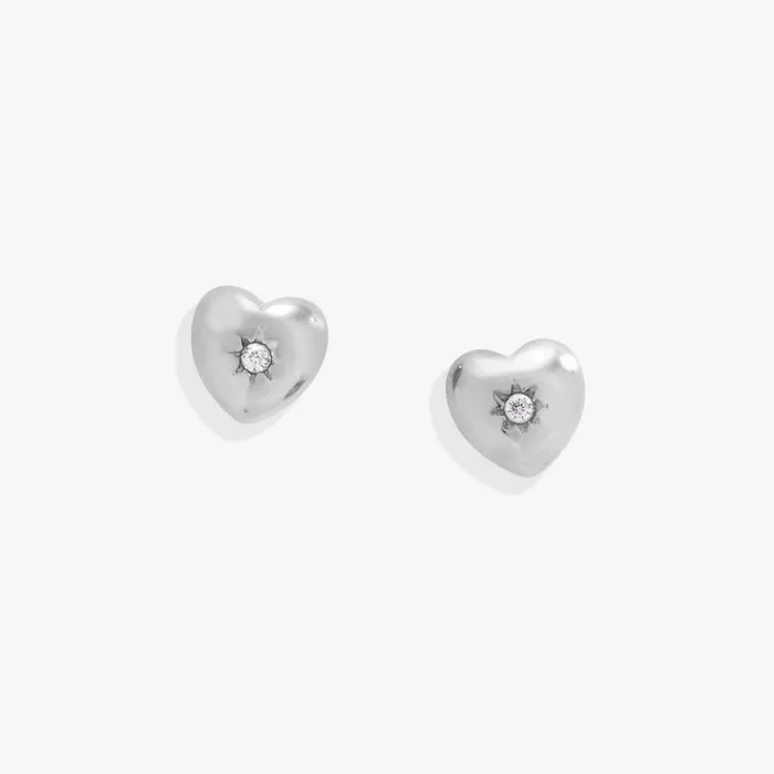 Crystal Puffy Heart Mini Stud Earrings Stainless Steel Silver Women Alex And Ani Heart Crystal Puffy Heart Mini Stud Earrings Stainless Steel Silver Women Alex And Ani Heart