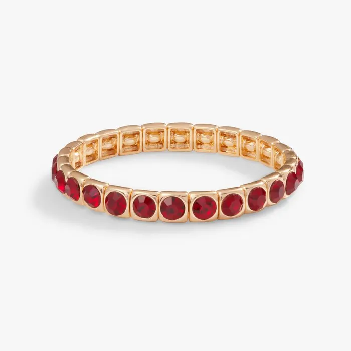 Crystal Stretch Bracelet Ruby Gold Women Alex And Ani Love
