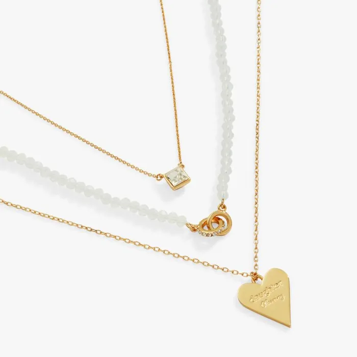Daughter Layered Necklace Set Gold Women Alex And Ani Love