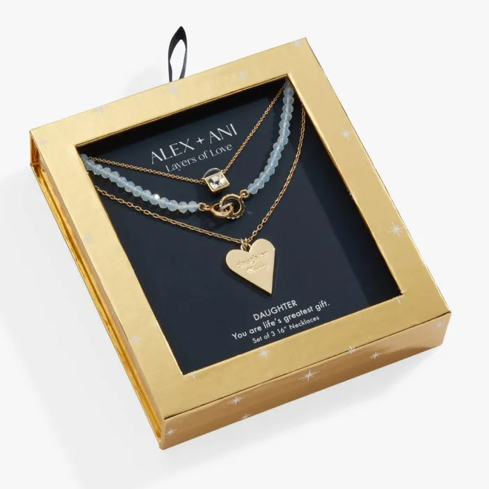 Daughter Layered Necklace Set Gold Women Alex And Ani Love
