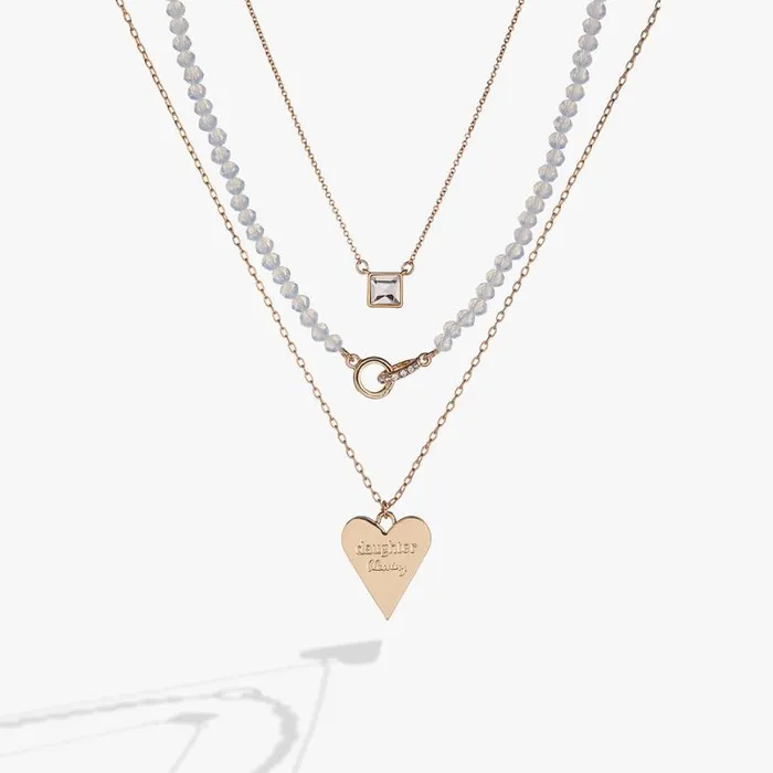 Daughter Layered Necklace Set Gold Women Alex And Ani Love