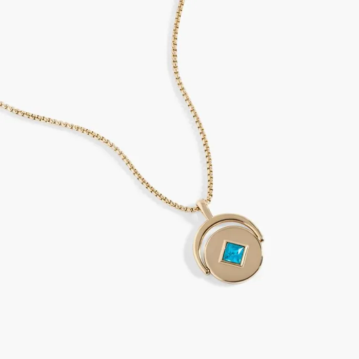 December Birthstone And Flower Flip Charm Necklace Stainless Steel Silver Women Alex And Ani Birthday