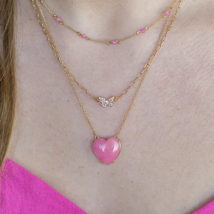 Delicate Butterfly Necklace Reconstituted Pink Agate Gold Women Alex And Ani Animals