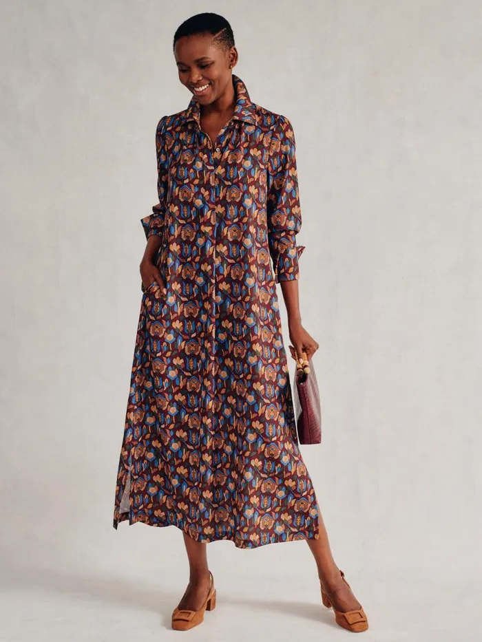 Dresses Women JMcLaughlin Belle Dress In Tiffany Bloom Burgundyblue Dresses Women JMcLaughlin Belle Dress In Tiffany Bloom Burgundyblue